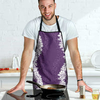 Hawaii Aloha Plumeria Lei Violet Palaka Apron - Polynesian Pride