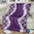 Hawaii Aloha Plumeria Lei Violet Palaka Blanket - Polynesian Pride