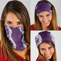 Hawaii Aloha Plumeria Lei Violet Palaka Neck Gaiter LT7 - Polynesian Pride