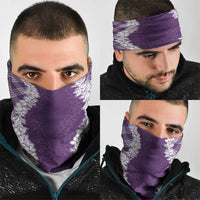 Hawaii Aloha Plumeria Lei Violet Palaka Neck Gaiter LT7 - Polynesian Pride
