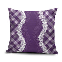 Hawaii Aloha Plumeria Lei Violet Palaka Pillow Cover LT7 Violet - Polynesian Pride