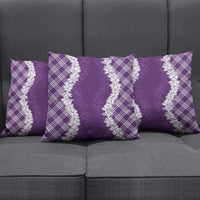 Hawaii Aloha Plumeria Lei Violet Palaka Pillow Cover LT7 - Polynesian Pride