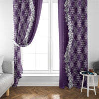 Hawaii Aloha Plumeria Lei Violet Palaka Window Curtain LT7 - Polynesian Pride