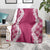 Hawaii Aloha Plumeria Lei Fuschia Palaka Blanket - Polynesian Pride