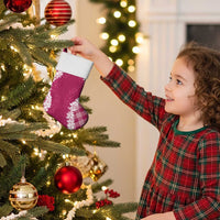 Hawaii Aloha Plumeria Lei Fuschia Palaka Christmas Stocking - Polynesian Pride