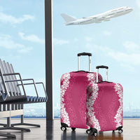 Hawaii Aloha Plumeria Lei Fuschia Palaka Luggage Cover - Polynesian Pride