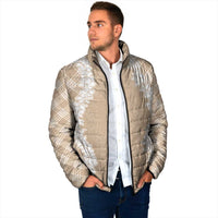 Hawaii Aloha Plumeria Lei Beige Palaka Padded Jacket - Polynesian Pride