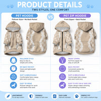 Hawaii Aloha Plumeria Lei Beige Palaka Pet Hoodie