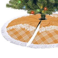 Hawaii Aloha Plumeria Lei Orange Palaka Tree Skirt - Polynesian Pride