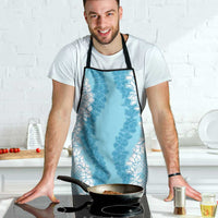 Hawaii Aloha Plumeria Lei Turquoise Palaka Apron - Polynesian Pride
