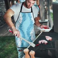 Hawaii Aloha Plumeria Lei Turquoise Palaka Apron - Polynesian Pride