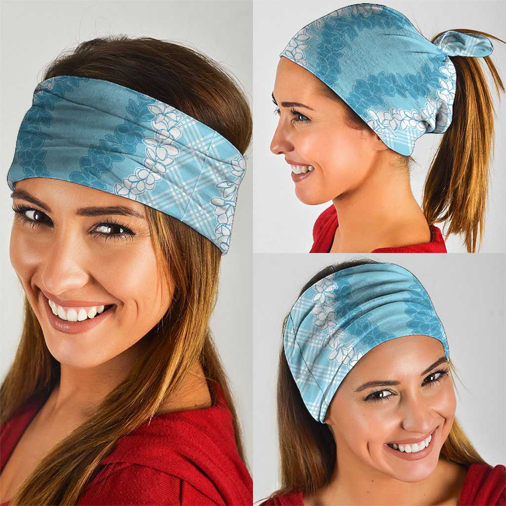 Hawaii Aloha Plumeria Lei Turquoise Palaka Neck Gaiter LT7 - Polynesian Pride