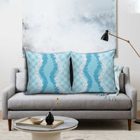 Hawaii Aloha Plumeria Lei Turquoise Palaka Pillow Cover LT7 - Polynesian Pride