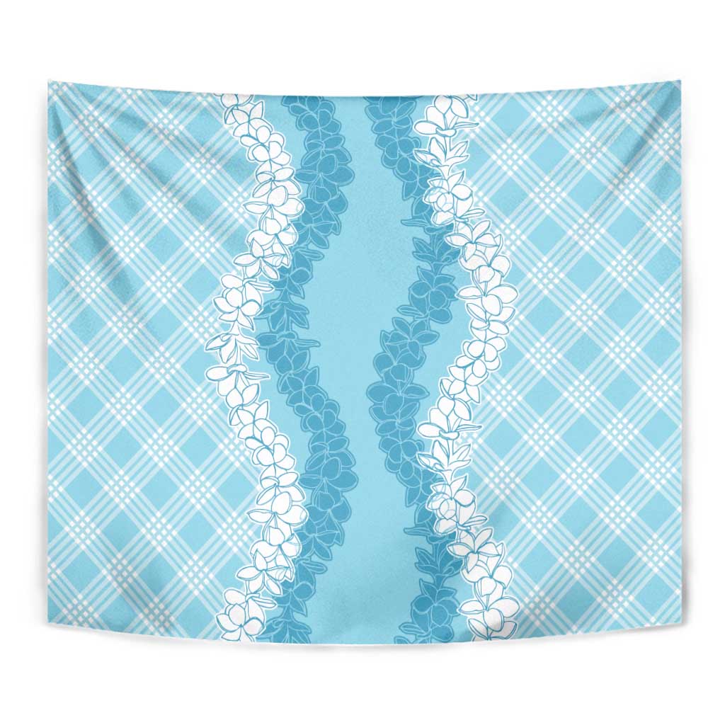 Hawaii Aloha Plumeria Lei Turquoise Palaka Tapestry LT7 - Polynesian Pride