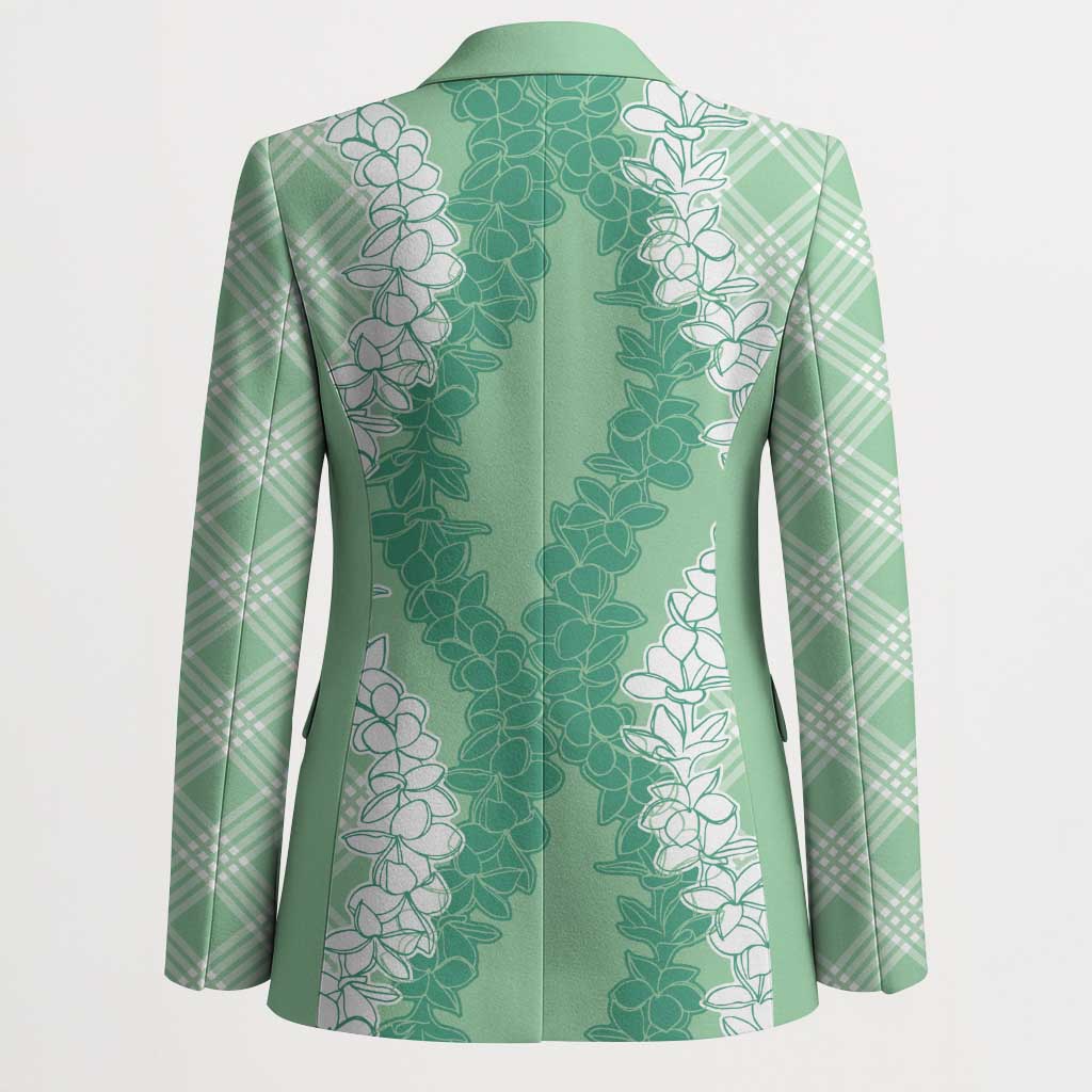 Hawaii Aloha Plumeria Lei Mint Palaka Blazer LT7 - Polynesian Pride