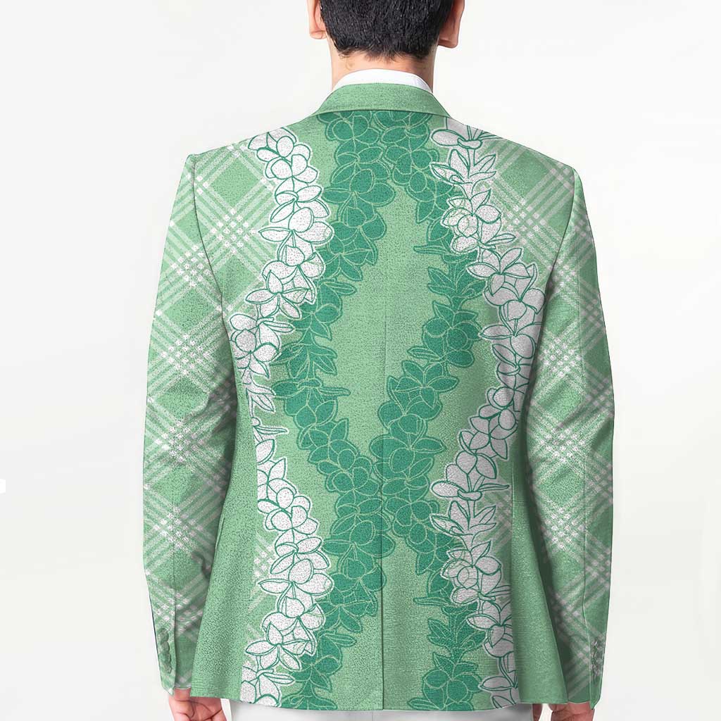 Hawaii Aloha Plumeria Lei Mint Palaka Blazer LT7 - Polynesian Pride