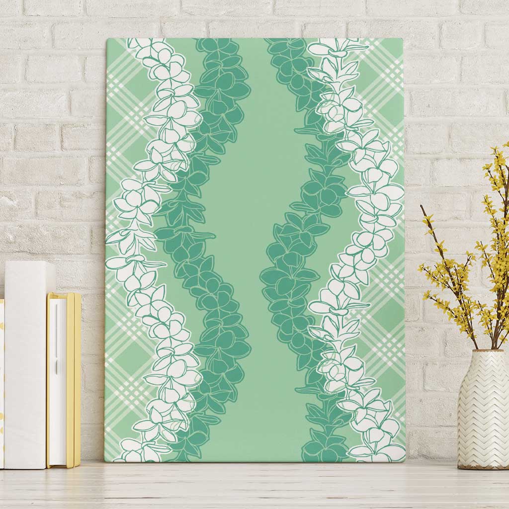 Hawaii Aloha Plumeria Lei Mint Palaka Canvas Wall Art LT7 Without Frame Mint - Polynesian Pride