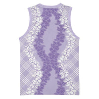 Hawaii Aloha Plumeria Lei Lavender Palaka Basketball Jersey LT7 - Polynesian Pride