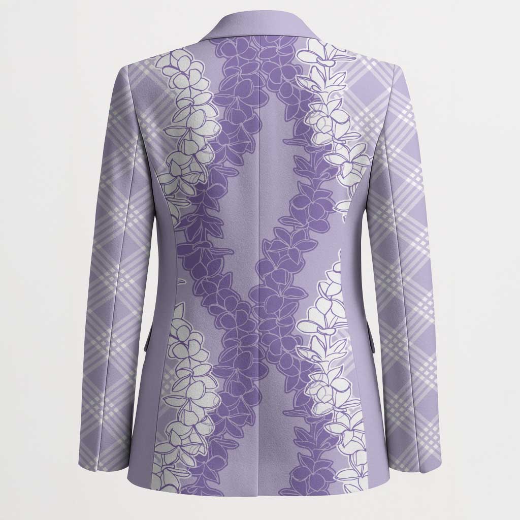 Hawaii Aloha Plumeria Lei Lavender Palaka Blazer LT7 - Polynesian Pride