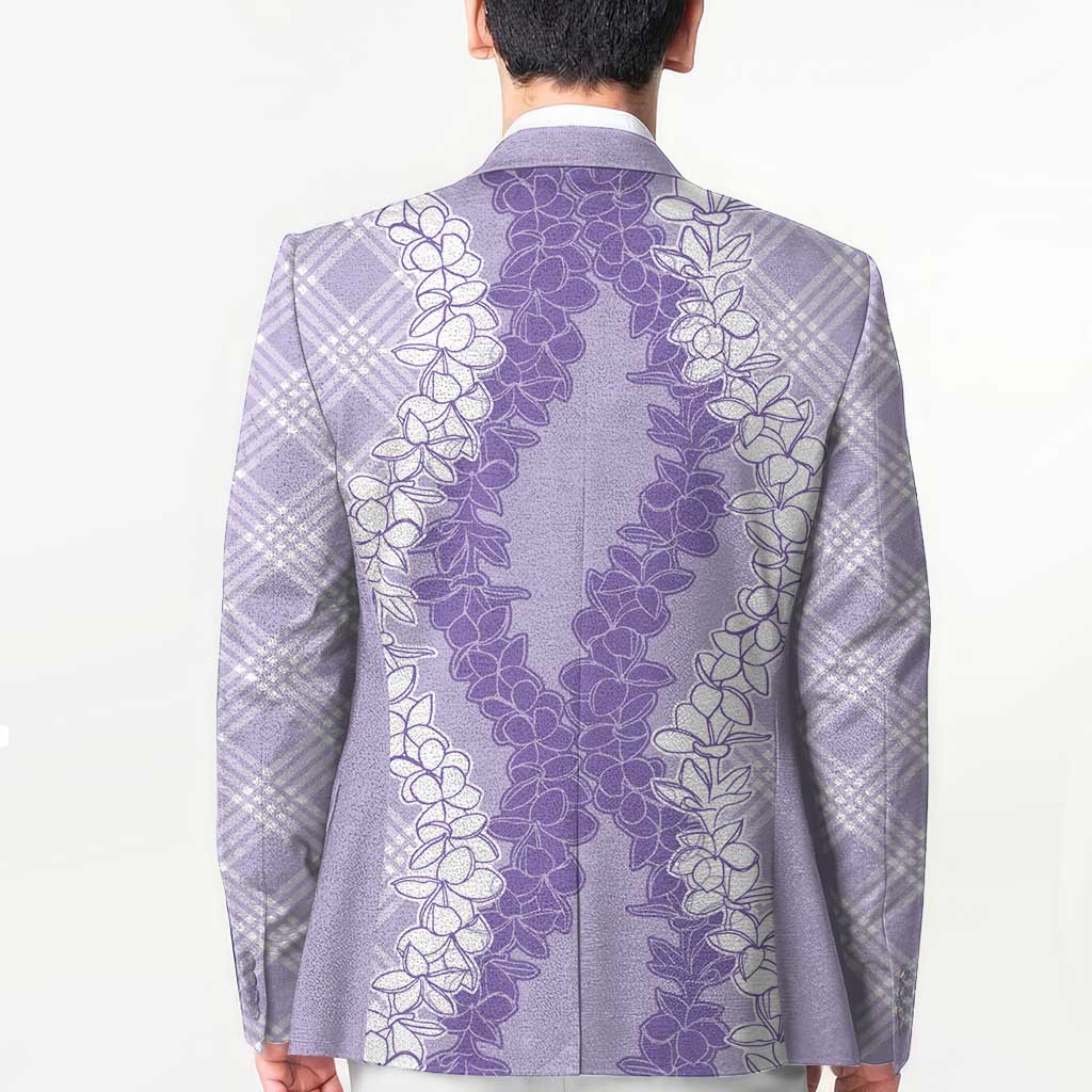 Hawaii Aloha Plumeria Lei Lavender Palaka Blazer LT7 - Polynesian Pride