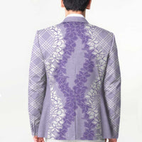 Hawaii Aloha Plumeria Lei Lavender Palaka Blazer LT7 - Polynesian Pride