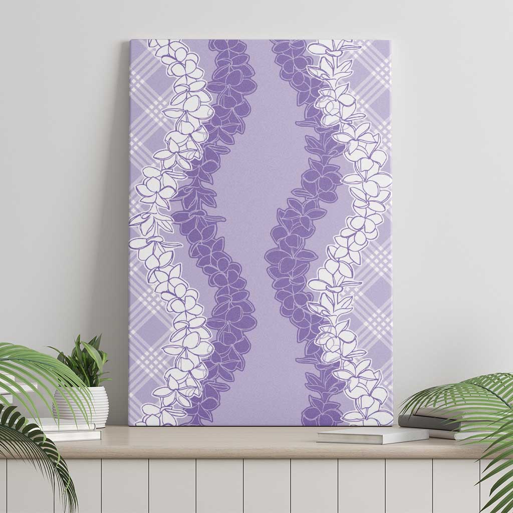 Hawaii Aloha Plumeria Lei Lavender Palaka Canvas Wall Art LT7 - Polynesian Pride