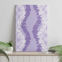 Hawaii Aloha Plumeria Lei Lavender Palaka Canvas Wall Art LT7 - Polynesian Pride