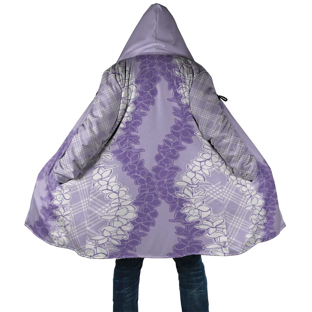 Hawaii Aloha Plumeria Lei Lavender Palaka Cloak - Polynesian Pride