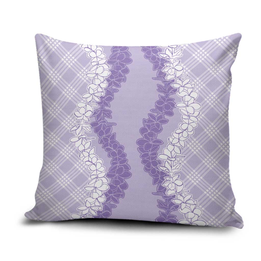 Hawaii Aloha Plumeria Lei Lavender Palaka Pillow Cover LT7 Lavender - Polynesian Pride