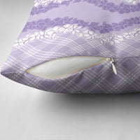 Hawaii Aloha Plumeria Lei Lavender Palaka Pillow Cover LT7 - Polynesian Pride
