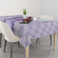Hawaii Aloha Plumeria Lei Lavender Palaka Tablecloth LT7 - Polynesian Pride