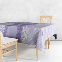 Hawaii Aloha Plumeria Lei Lavender Palaka Tablecloth LT7 - Polynesian Pride