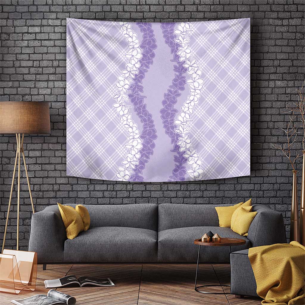Hawaii Aloha Plumeria Lei Lavender Palaka Tapestry LT7 Lavender - Polynesian Pride