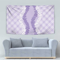 Hawaii Aloha Plumeria Lei Lavender Palaka Tapestry LT7 - Polynesian Pride