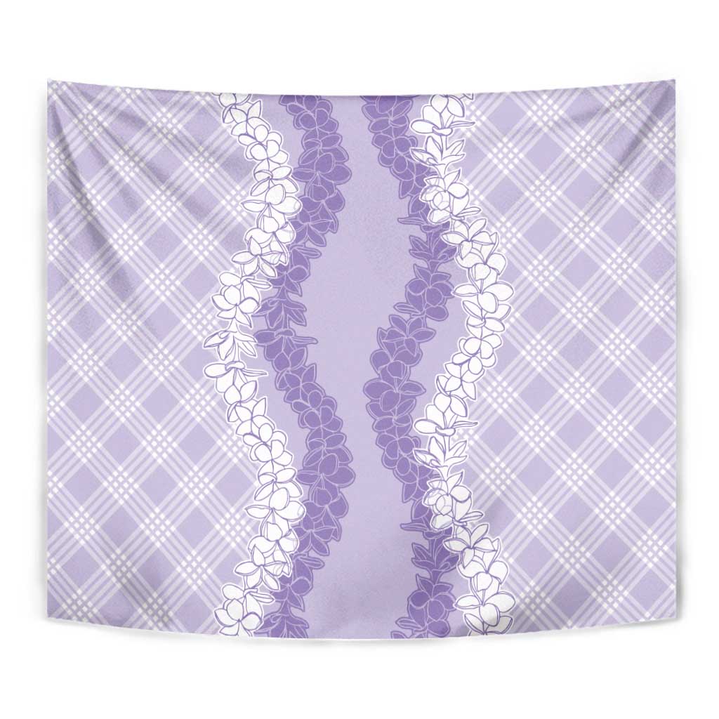Hawaii Aloha Plumeria Lei Lavender Palaka Tapestry LT7 - Polynesian Pride