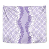 Hawaii Aloha Plumeria Lei Lavender Palaka Tapestry LT7 - Polynesian Pride
