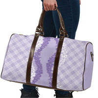 Hawaii Aloha Plumeria Lei Lavender Palaka Travel Bag - Polynesian Pride