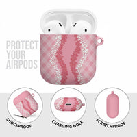 Hawaii Aloha Plumeria Lei Pink Palaka AirPods Case - Polynesian Pride