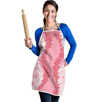 Hawaii Aloha Plumeria Lei Pink Palaka Apron - Polynesian Pride