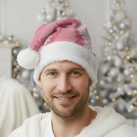 Hawaii Aloha Plumeria Lei Pink Palaka Christmas Santa Hat - Polynesian Pride