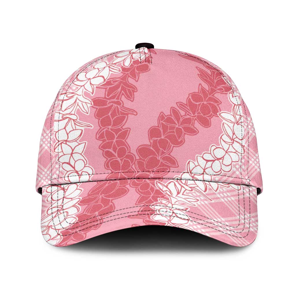 Hawaii Aloha Plumeria Lei Pink Palaka Classic Cap - Polynesian Pride
