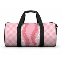 Hawaii Aloha Plumeria Lei Pink Palaka Duffle Bag
