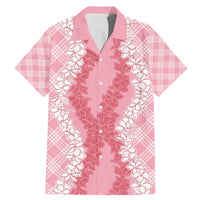 Hawaii Aloha Plumeria Lei Pink Palaka Family Matching Mermaid Dress and Hawaiian Shirt - Polynesian Pride