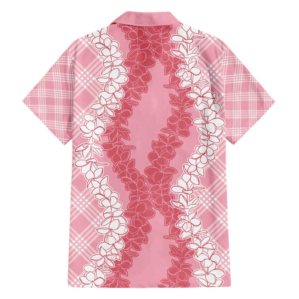 Hawaii Aloha Plumeria Lei Pink Palaka Hawaiian Shirt - Polynesian Pride