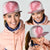 Hawaii Aloha Plumeria Lei Pink Palaka Mesh Trucker Cap - Polynesian Pride
