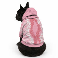 Hawaii Aloha Plumeria Lei Pink Palaka Pet Hoodie