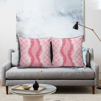 Hawaii Aloha Plumeria Lei Pink Palaka Pillow Cover - Polynesian Pride