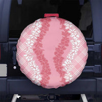 Hawaii Aloha Plumeria Lei Pink Palaka Spare Tire Cover - Polynesian Pride