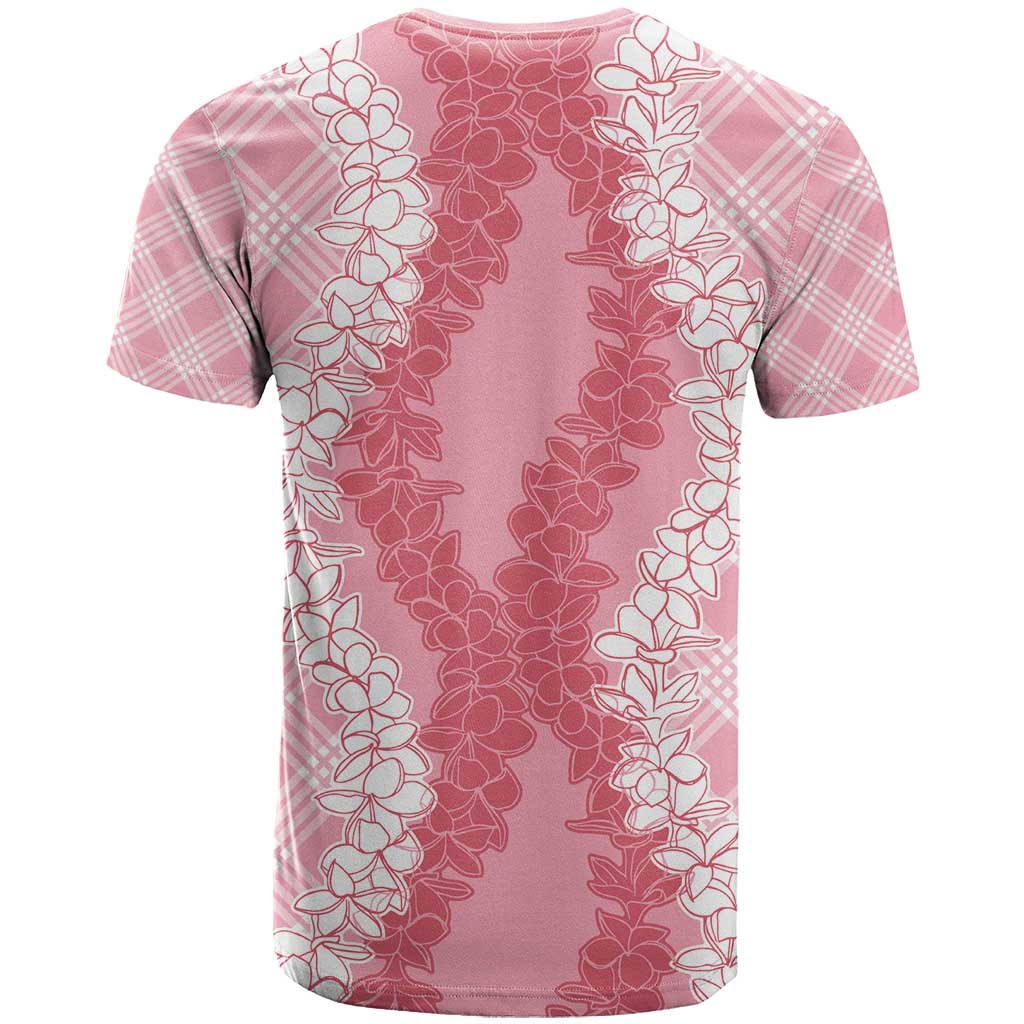 Hawaii Aloha Plumeria Lei Pink Palaka T Shirt - Polynesian Pride
