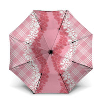 Hawaii Aloha Plumeria Lei Pink Palaka Umbrella - Polynesian Pride
